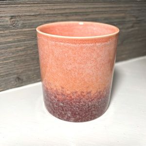 Ashland | Coral Raspberry Ombré Jar | Ceramic Vase | Office Bathroom Decor